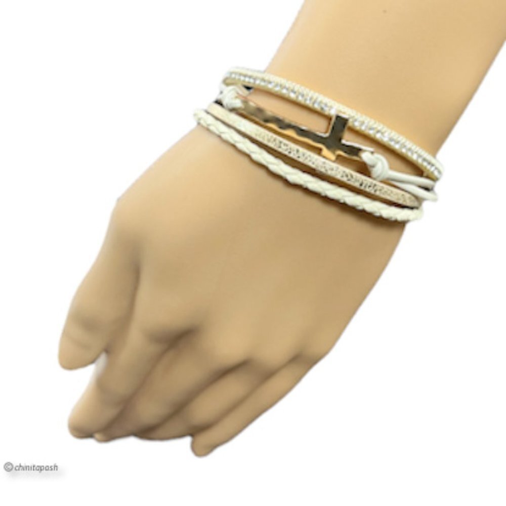 VIOLA - Goldtone Bracelet with 4 Strands